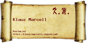 Klauz Marcell névjegykártya