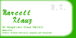 marcell klauz business card